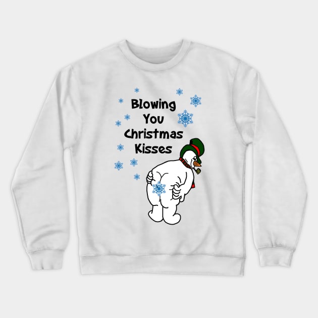 Blowing You Christmas Kisses Crewneck Sweatshirt by imphavok